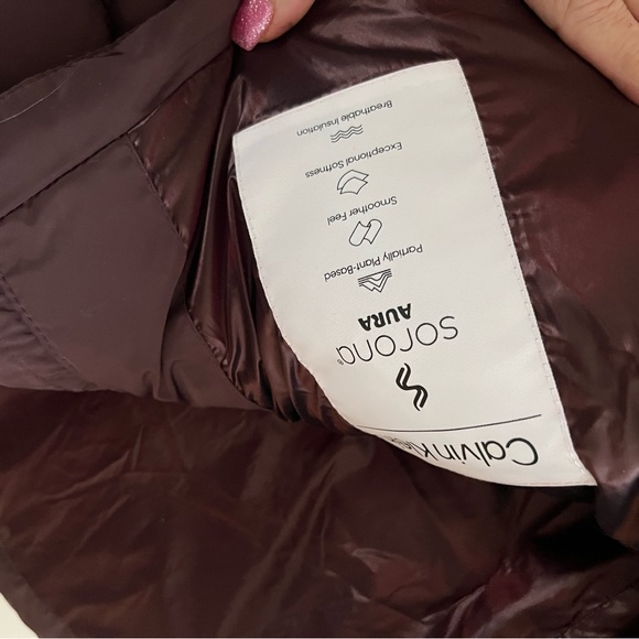 NEW LADIES Calvin Klein Parka Womens SMALL S Puffer Jacket PURPLE WARM Hood - Picture 7 of 15